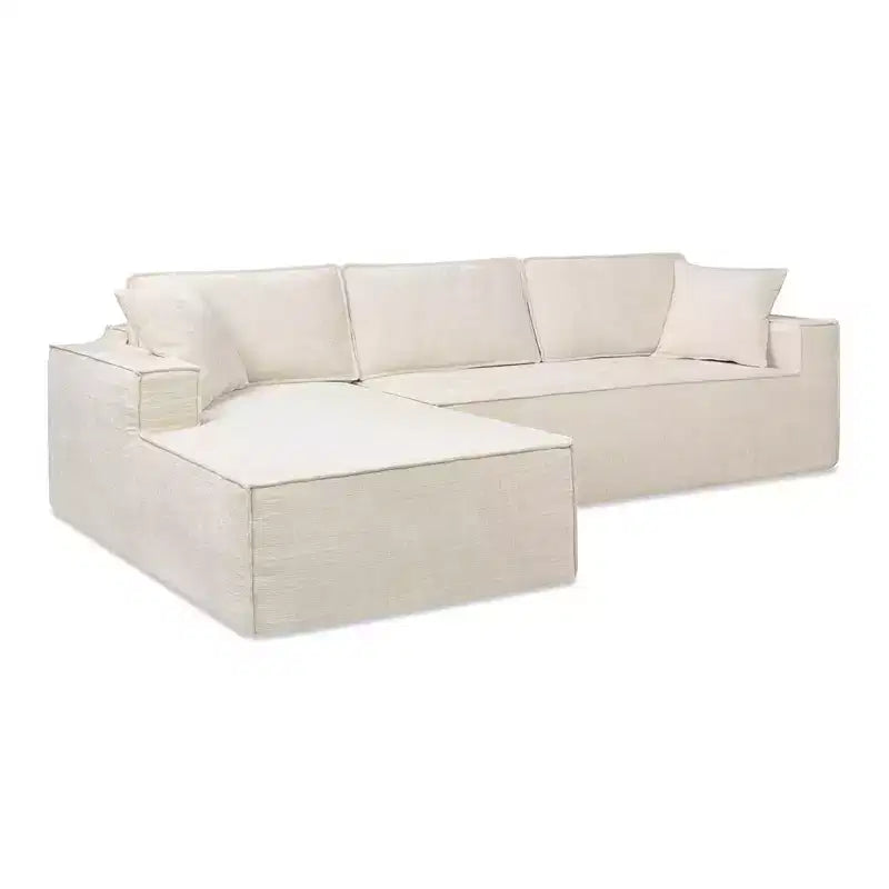 Jennifer Taylor Home Brenley Canapé sectionnel en boîte 110,5, accoudoir gauche, en chenille gris cendré
