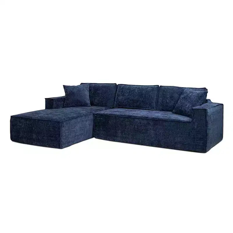 Jennifer Taylor Home Brenley Canapé sectionnel en boîte 110,5, accoudoir gauche, en chenille gris cendré