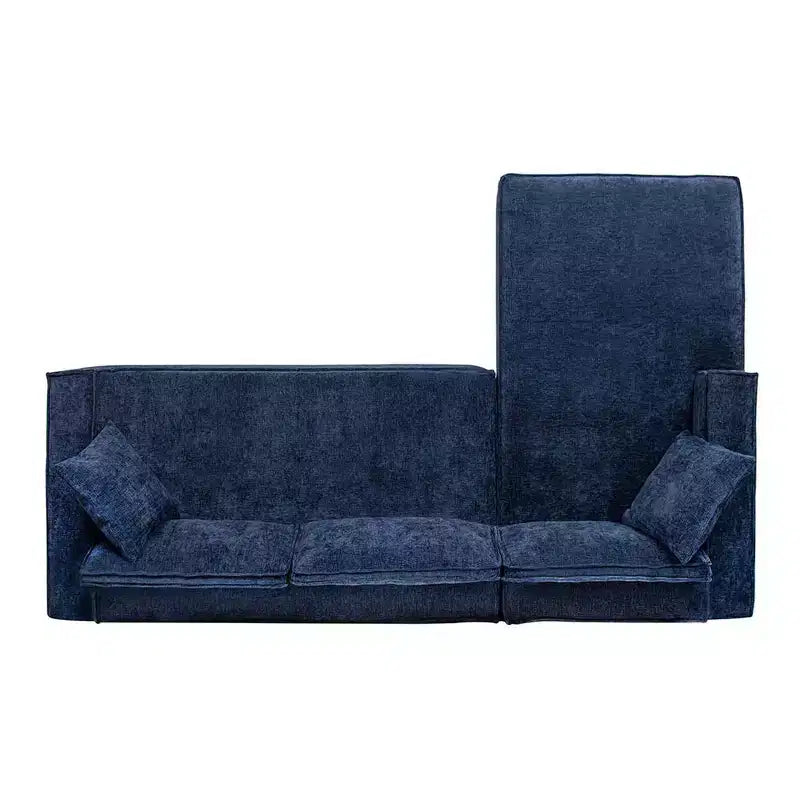 Jennifer Taylor Home Brenley Canapé sectionnel en boîte 110,5, accoudoir gauche, en chenille gris cendré