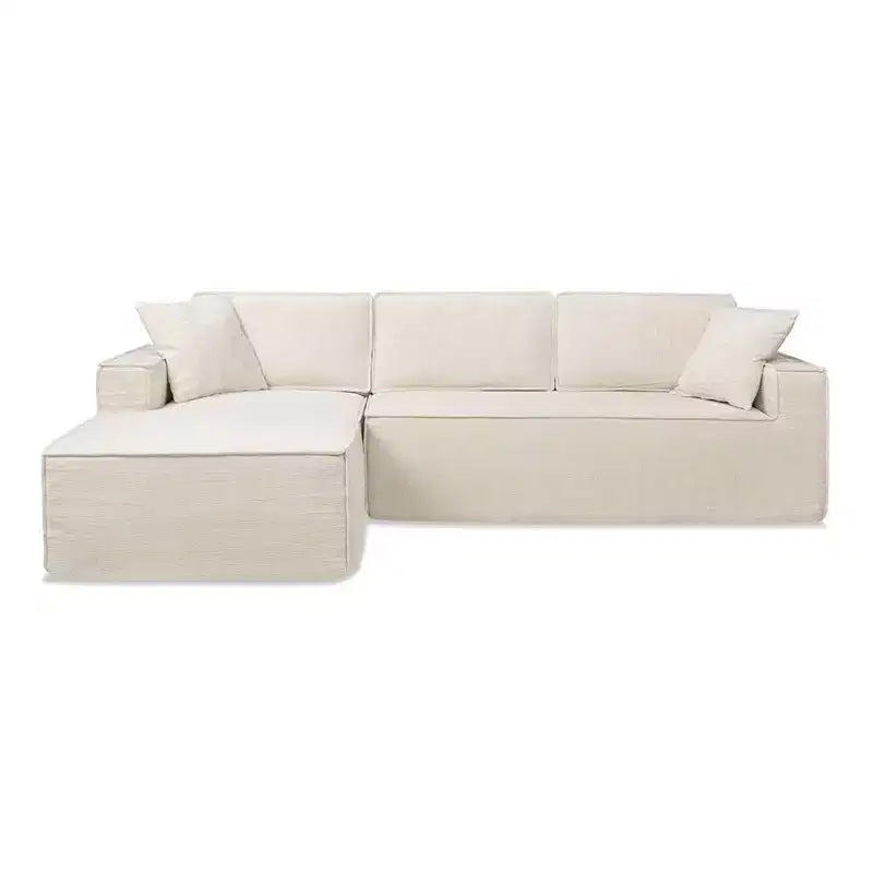 Jennifer Taylor Home Brenley Canapé sectionnel en boîte 110,5, accoudoir gauche, en chenille gris cendré