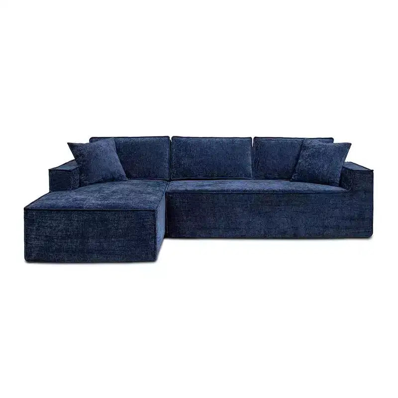 Jennifer Taylor Home Brenley Canapé sectionnel en boîte 110,5, accoudoir gauche, en chenille gris cendré