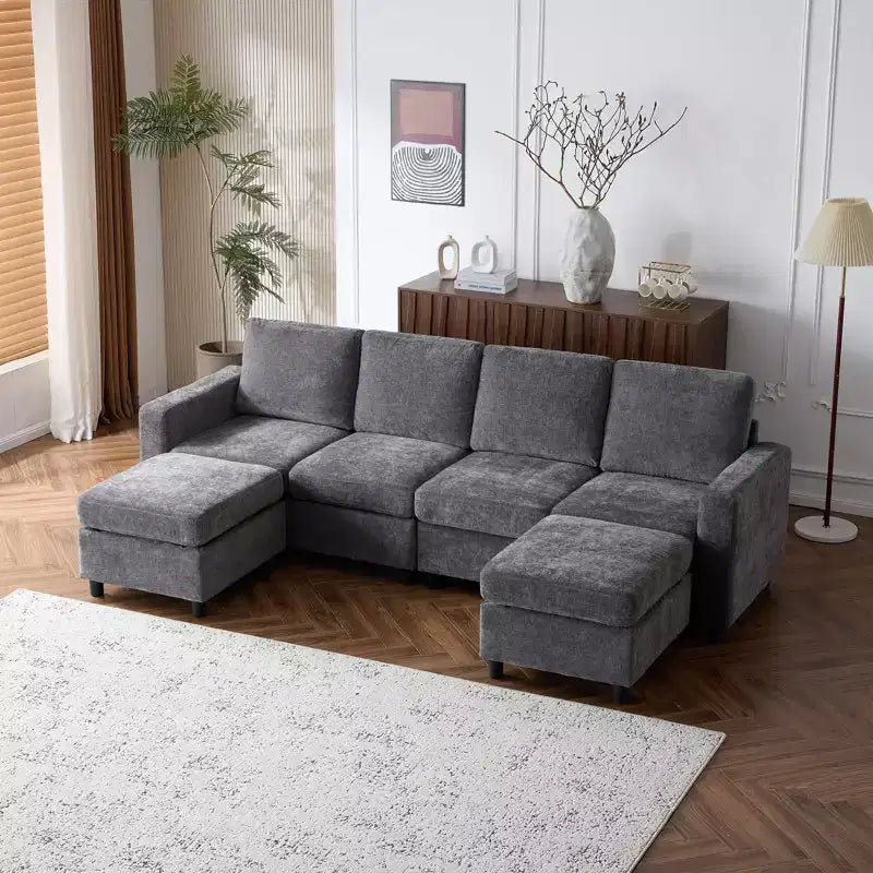 EROMMY Canapé modulaire 7 pièces, canapés et sofas modulaires avec rangement pour salon