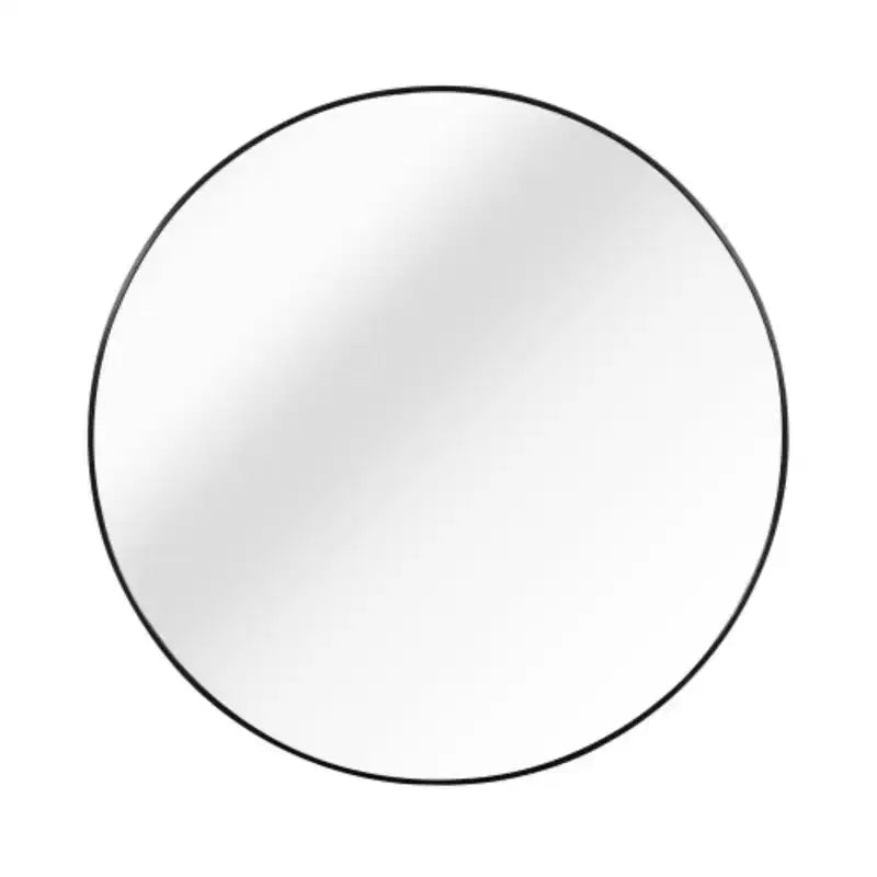 Miroir de salle de bain rond en métal noir de 16 pouces avec construction durable et finition élégante