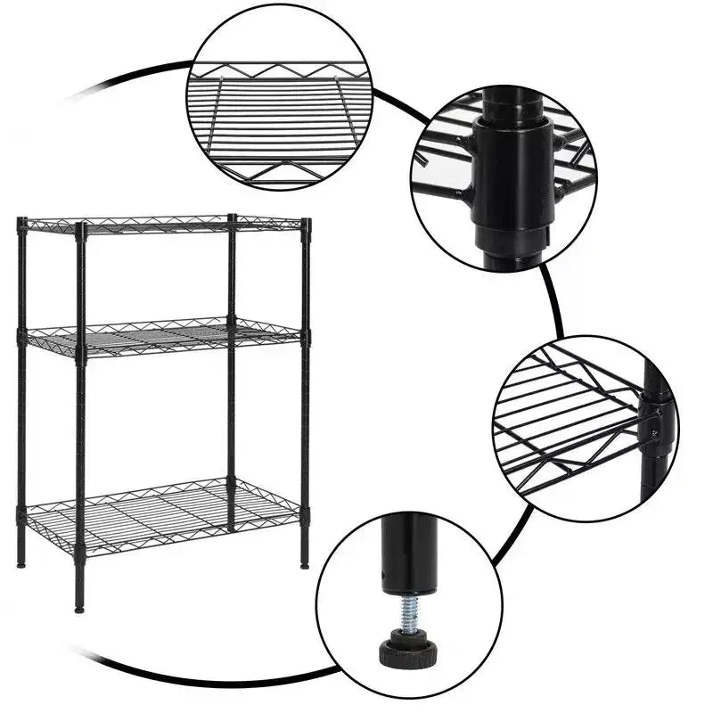 Étagère de rangement en acier de 23,2 po L