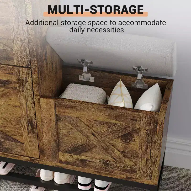 Meuble à chaussures avec 2 tiroirs basculants et coussin d'assise rembourré – Étagère étroite de rangement pour chaussures, pour entrée, porte d'entrée, hall, couloir, en bois aseptisé