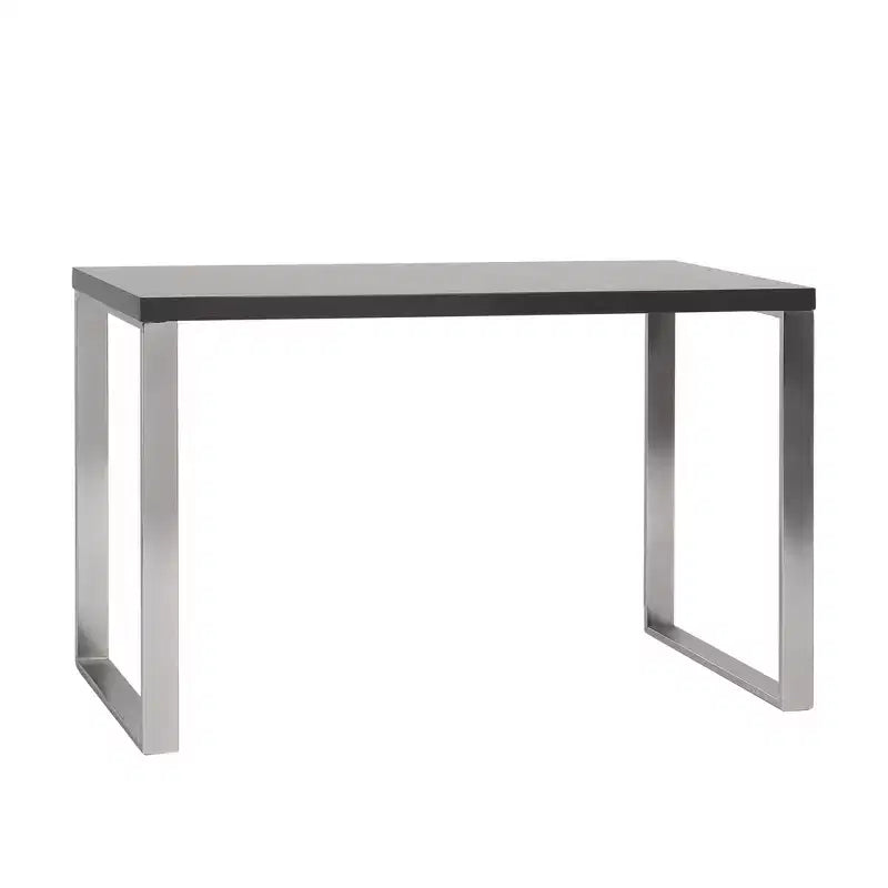 Bureau à écrire traîneau 47 Gray and Silver Wood and Stainless Steel