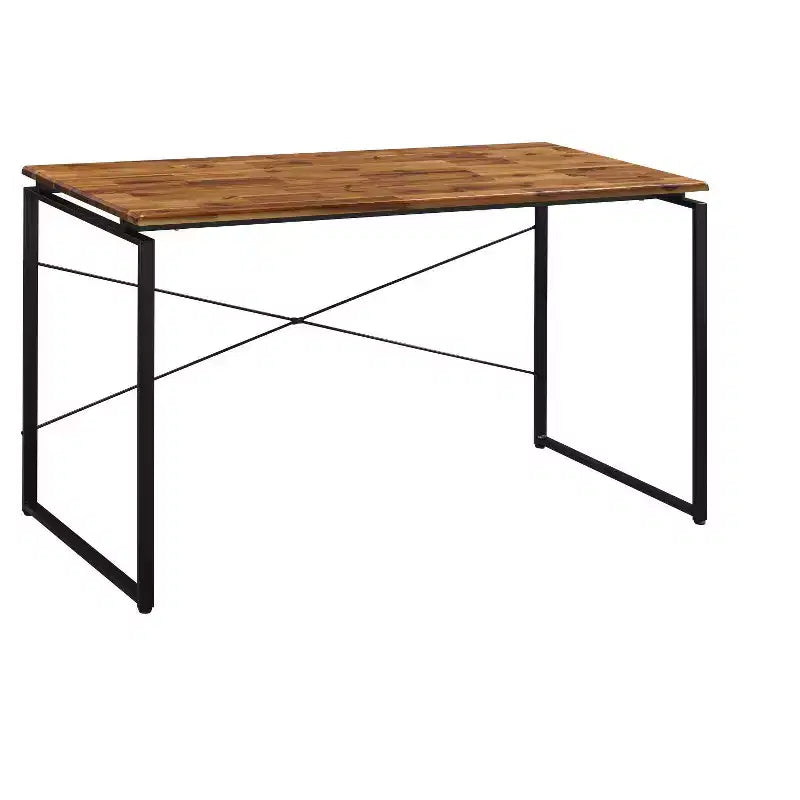 HomeRoots 47 Brown and Black Writing Desk
