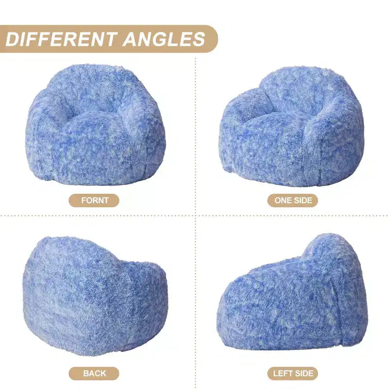 Fauteuils Poires pour Adultes, Fauteuil Poire en Fausse Fourrure avec Garnissage, Canapé Poire Doux en Peluche pour Salon avec Accoudoirs, Idéal pour la Lecture