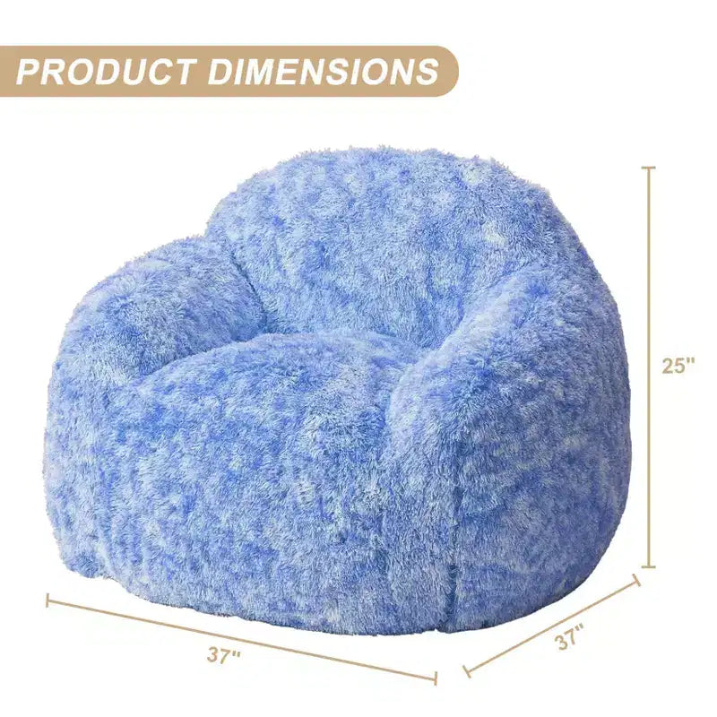 Fauteuils Poires pour Adultes, Fauteuil Poire en Fausse Fourrure avec Garnissage, Canapé Poire Doux en Peluche pour Salon avec Accoudoirs, Idéal pour la Lecture
