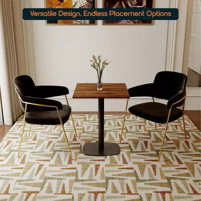 Table de salle à manger carrée de 60 cm avec plateau en MDF et piètement carré en acier pour cuisine, salle à manger et pub