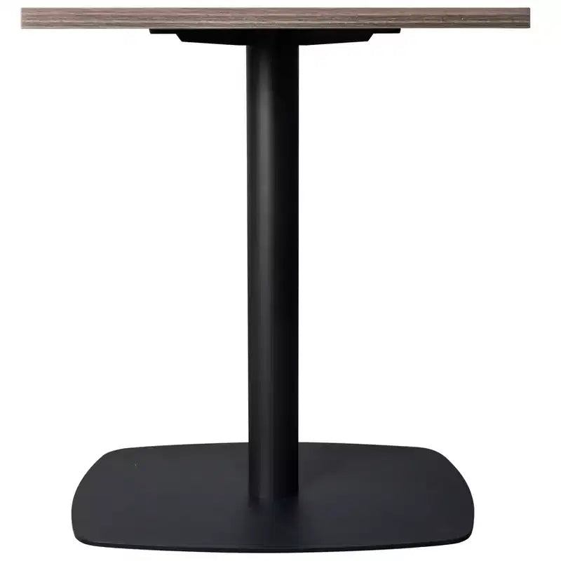 Table de salle à manger carrée de 60 cm avec plateau en MDF et piètement carré en acier pour cuisine, salle à manger et pub