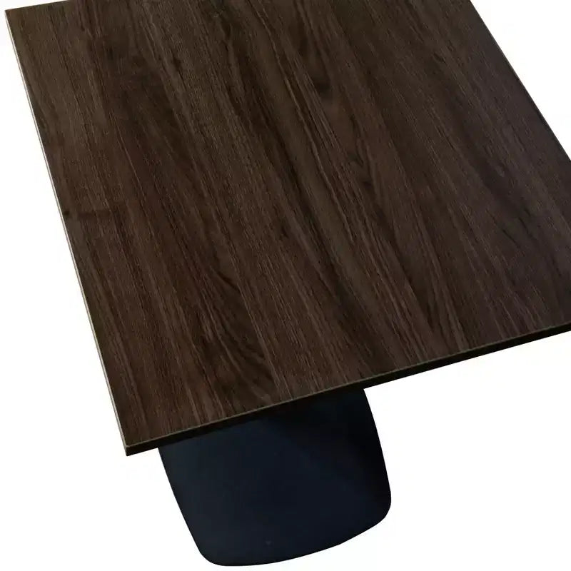Table de salle à manger carrée de 60 cm avec plateau en MDF et piètement carré en acier pour cuisine, salle à manger et pub