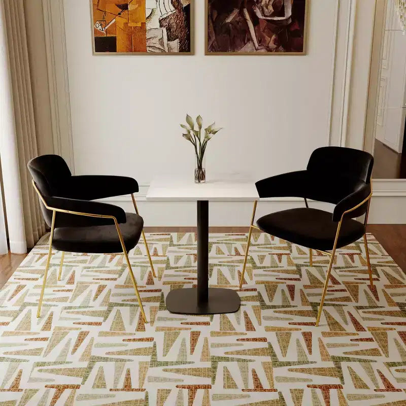 Table de salle à manger carrée de 60 cm avec plateau en MDF et piètement carré en acier pour cuisine, salle à manger et pub