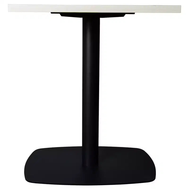 Table de salle à manger carrée de 60 cm avec plateau en MDF et piètement carré en acier pour cuisine, salle à manger et pub