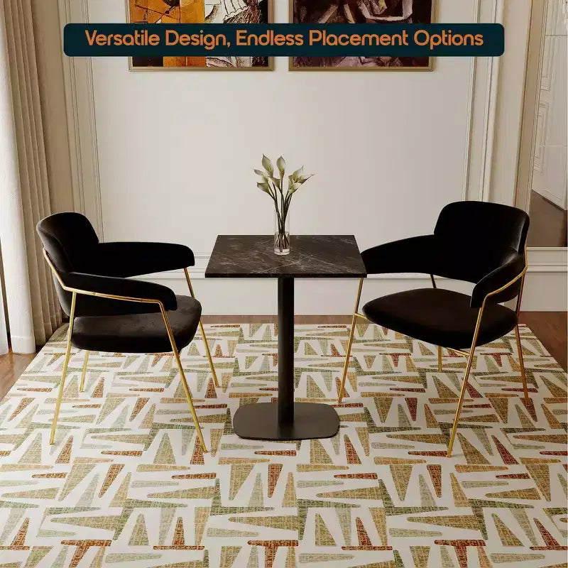 Table de salle à manger carrée de 60 cm avec plateau en MDF et piètement carré en acier pour cuisine, salle à manger et pub