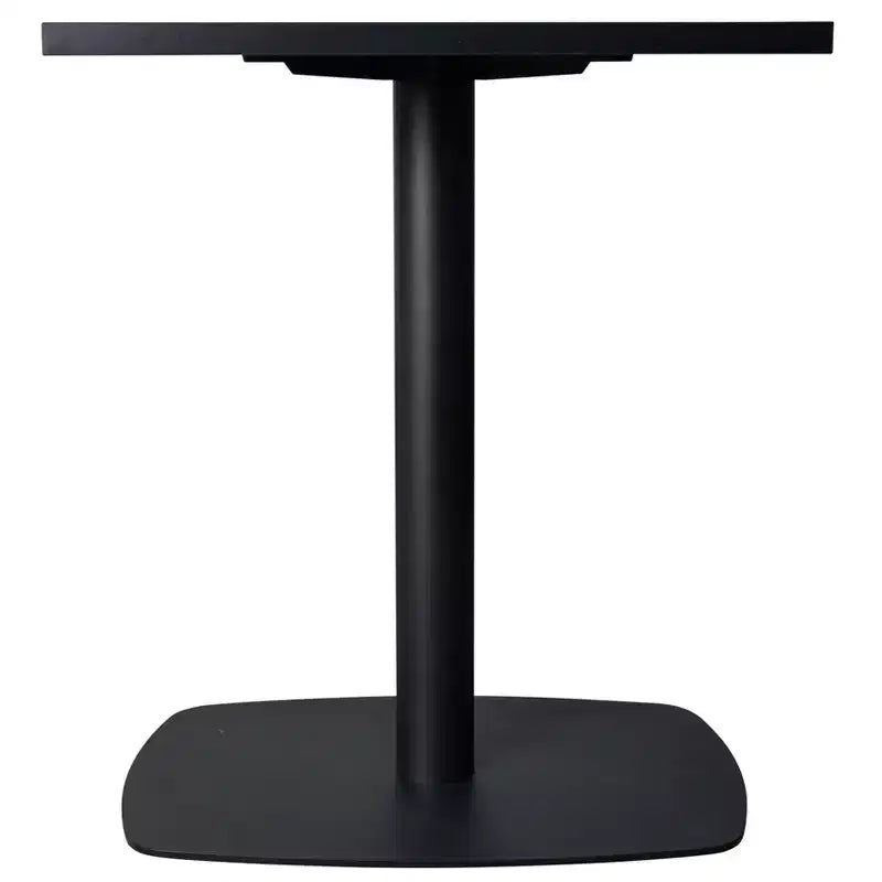 Table de salle à manger carrée de 60 cm avec plateau en MDF et piètement carré en acier pour cuisine, salle à manger et pub