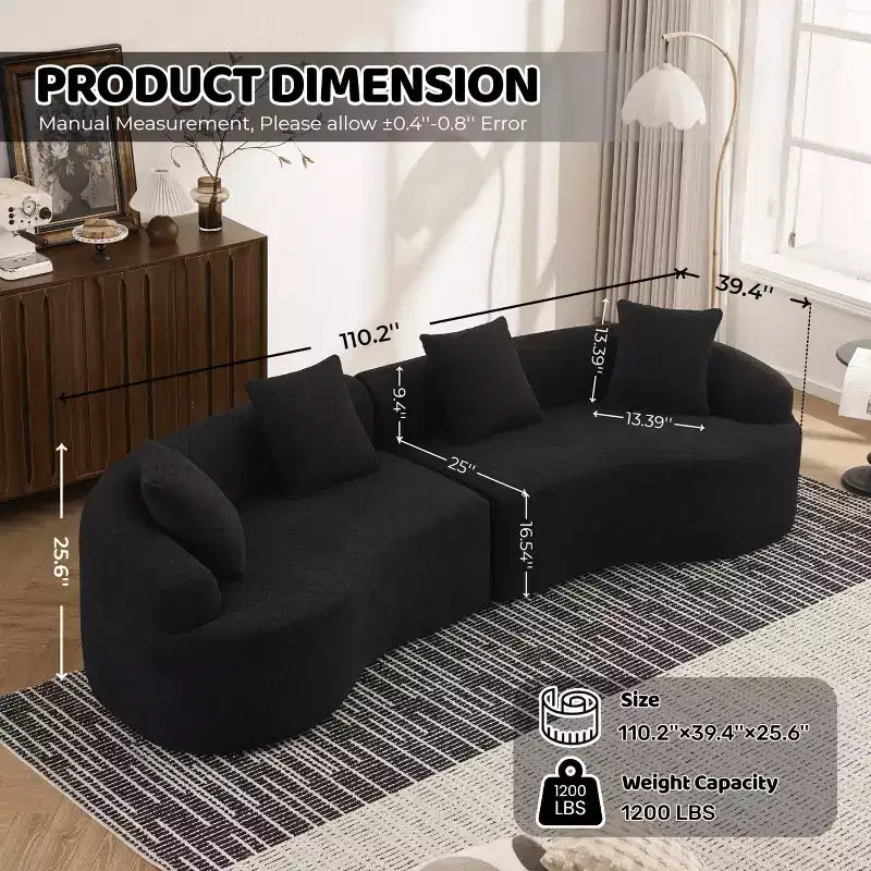 Canapé modulaire Whisen 110 avec compression totale