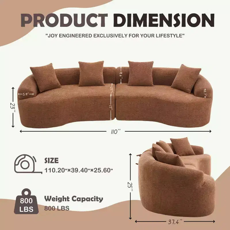 Canapé modulaire Whisen 110 avec compression totale