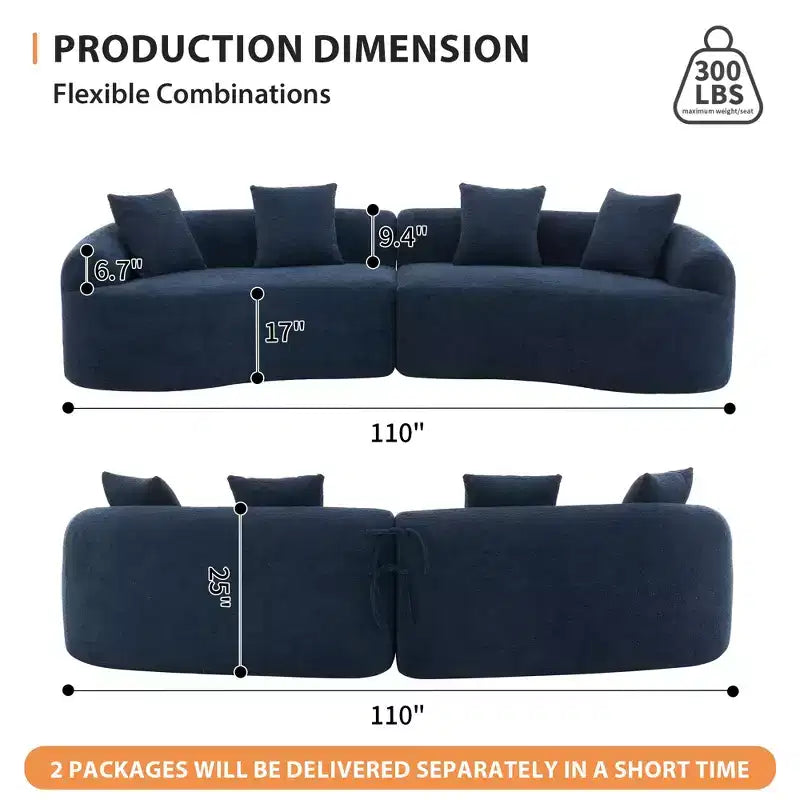 Canapé modulaire Whisen 110 avec compression totale