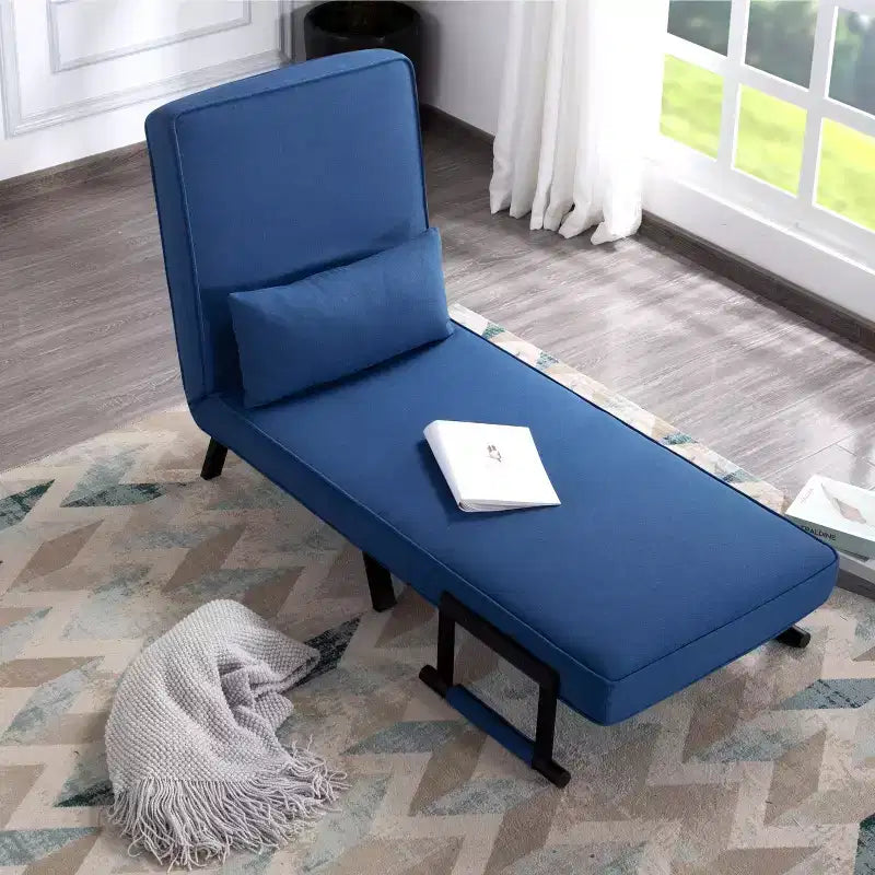 Fauteuil-lit convertible 4-en-1 pliant, dossier réglable sur 5 positions avec oreiller lombaire