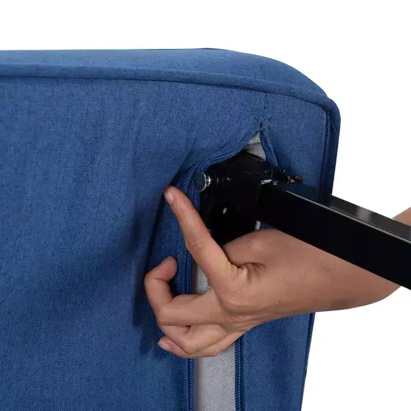 Fauteuil-lit convertible 4-en-1 pliant, dossier réglable sur 5 positions avec oreiller lombaire