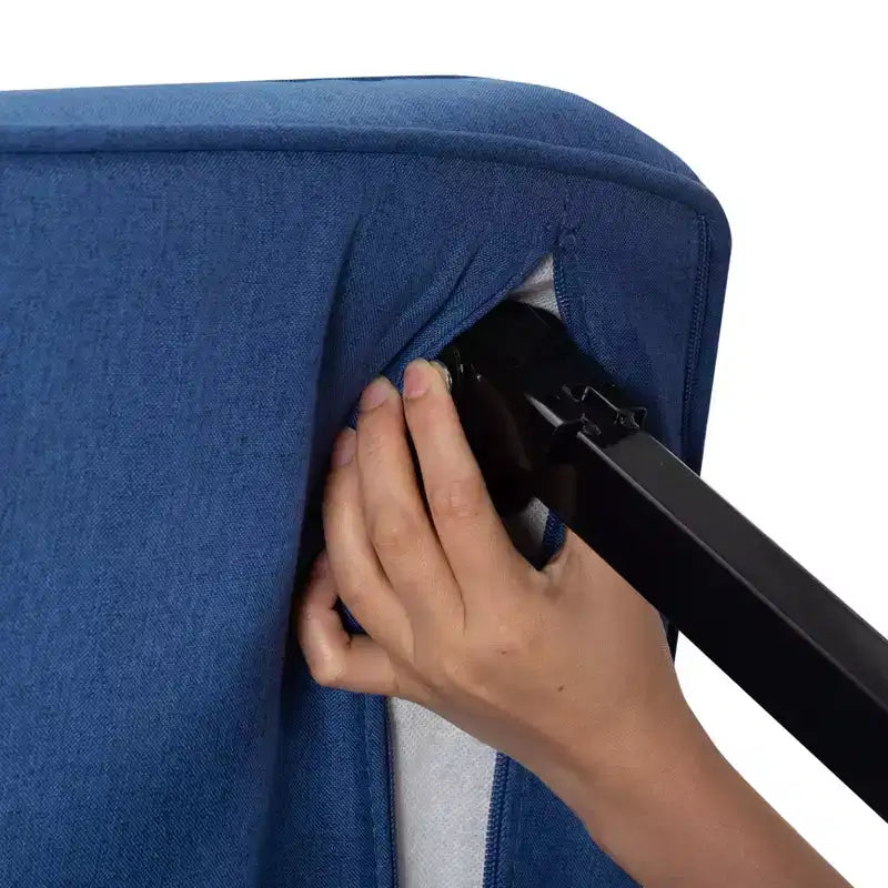 Fauteuil-lit convertible 4-en-1 pliant, dossier réglable sur 5 positions avec oreiller lombaire