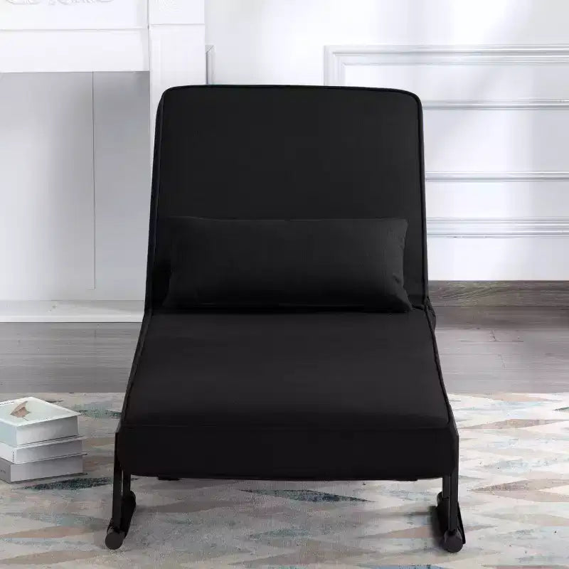 Fauteuil-lit convertible 4-en-1 pliant, dossier réglable sur 5 positions avec oreiller lombaire