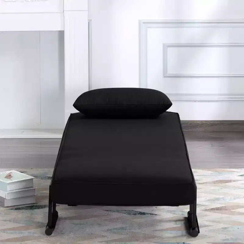 Fauteuil-lit convertible 4-en-1 pliant, dossier réglable sur 5 positions avec oreiller lombaire