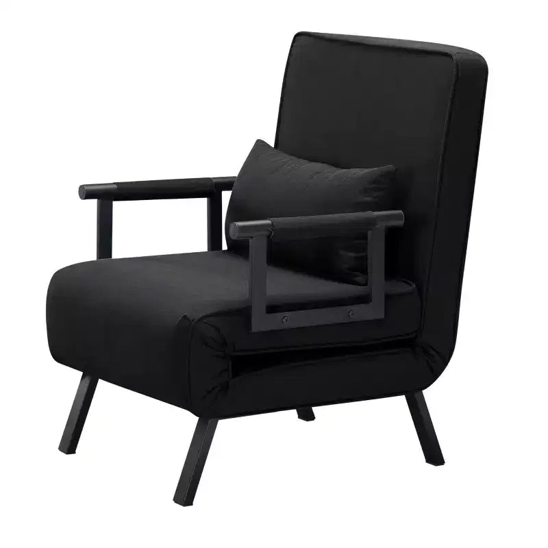 Fauteuil-lit convertible 4-en-1 pliant, dossier réglable sur 5 positions avec oreiller lombaire