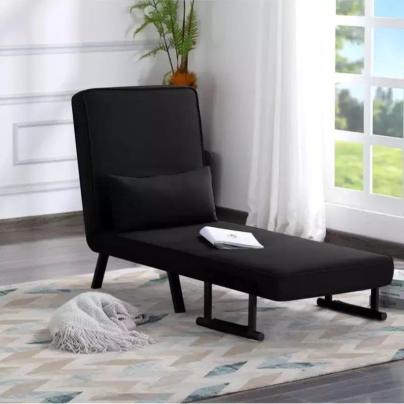 MAYEERTY 26 4-in-1 Convertible Folding Arm Chair Sofa Bed, 5-Position Adjustable Backrest with Lumbar Pillow