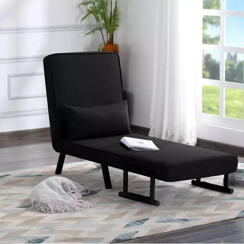 MAYEERTY 26 4-in-1 Convertible Folding Arm Chair Sofa Bed, 5-Position Adjustable Backrest with Lumbar Pillow