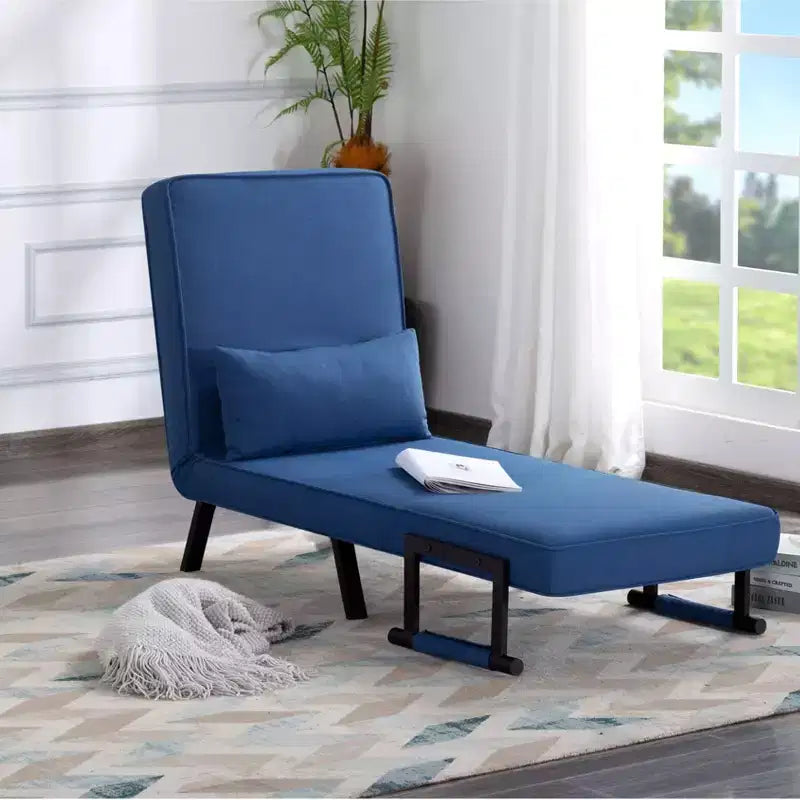 Fauteuil-lit convertible 4-en-1 pliant, dossier réglable sur 5 positions avec oreiller lombaire
