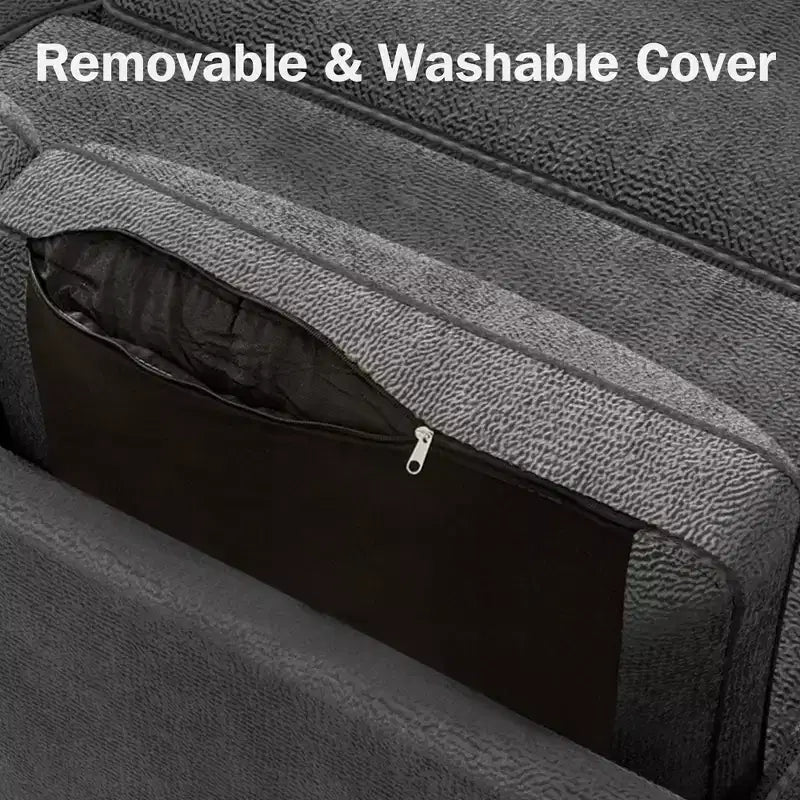 Canapé-lit convertible Dyonery 2-en-1 avec méridienne de rangement réversible pour chambre 81 – Canapé d'angle en L avec poches latérales