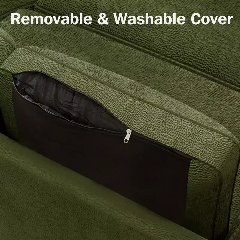 Canapé-lit convertible Dyonery 2-en-1 avec méridienne de rangement réversible pour chambre 81 – Canapé d'angle en L avec poches latérales