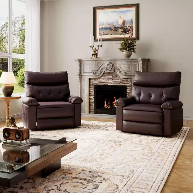 Fauteuil Inclinable Large Surdimensionné - Grand Fauteuil Inclinable Manuel en Faux Cuir PU pour Adultes, Fauteuil de Repos au Confort Exceptionnel