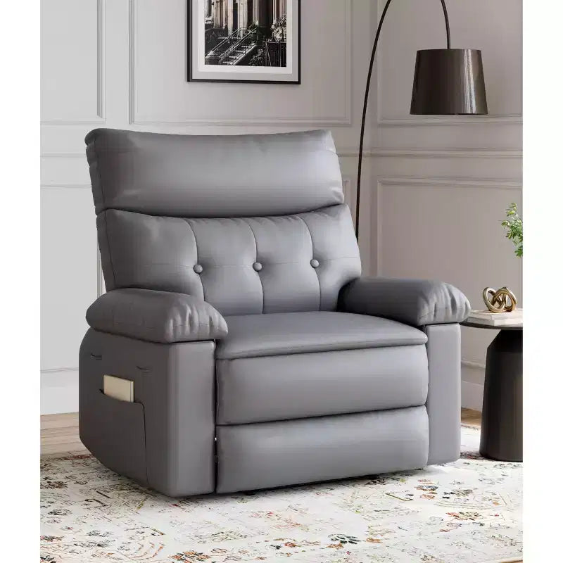 Fauteuil Inclinable Large Surdimensionné - Grand Fauteuil Inclinable Manuel en Faux Cuir PU pour Adultes, Fauteuil de Repos au Confort Exceptionnel