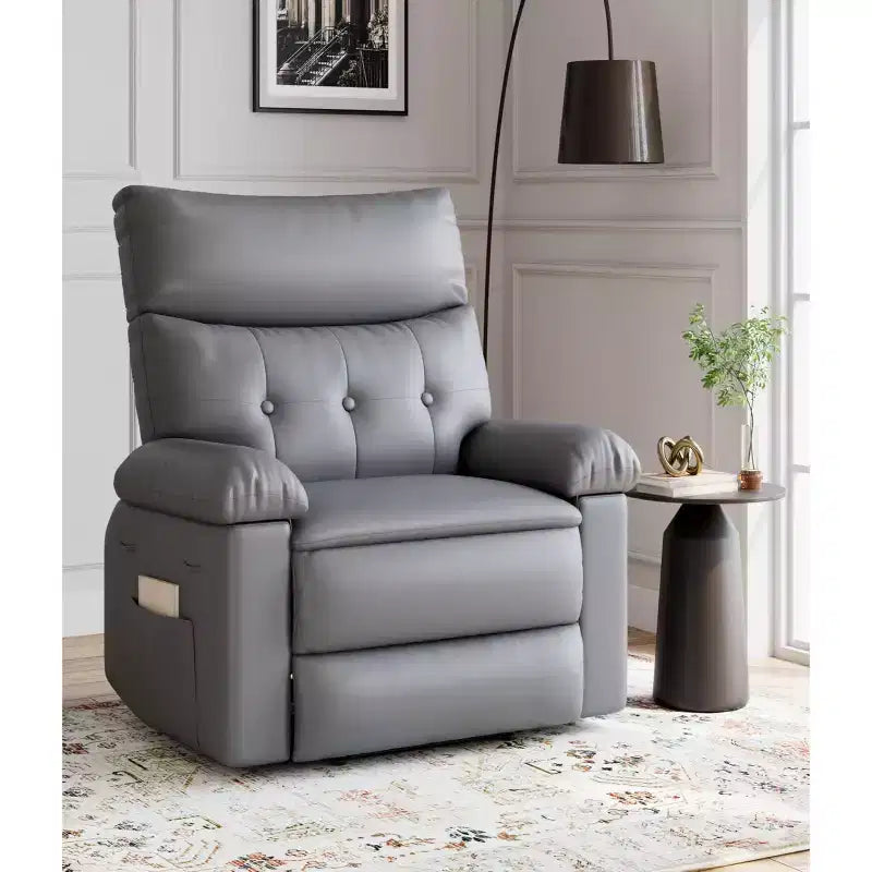 Fauteuil inclinable surdimensionné - Grand fauteuil inclinable manuel en similicuir PU pour adultes, fauteuil de relaxation au confort exceptionnel