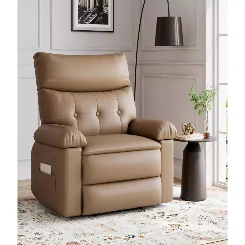 Fauteuil inclinable surdimensionné - Grand fauteuil inclinable manuel en similicuir PU pour adultes, fauteuil de relaxation au confort exceptionnel