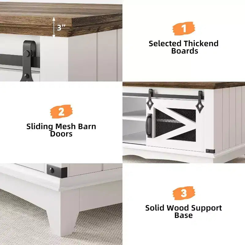Table basse moderne blanche avec 2 tiroirs sans poignée, pieds en métal et étagère arrière ouverte Table centrale rectangulaire pour salon, montage facile