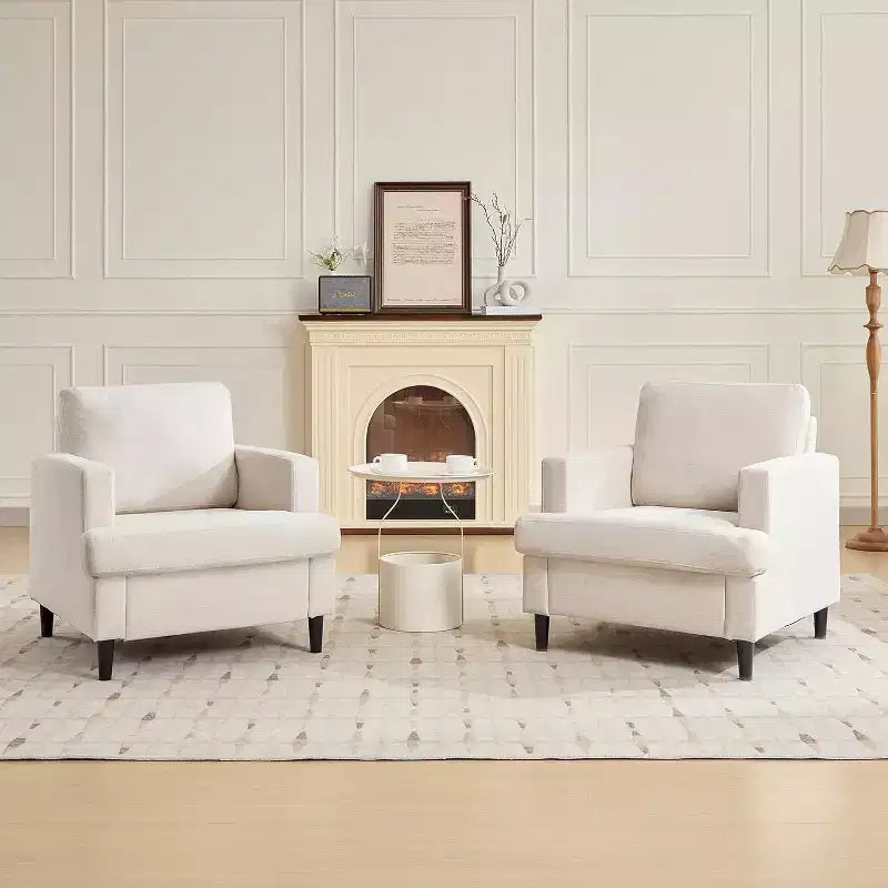 Fauteuil d'appoint, Fauteuil de salon en lin, Fauteuil moderne du milieu du siècle, Fauteuil de lecture confortable, Fauteuil de canapé rembourré pour salon, chambre à coucher