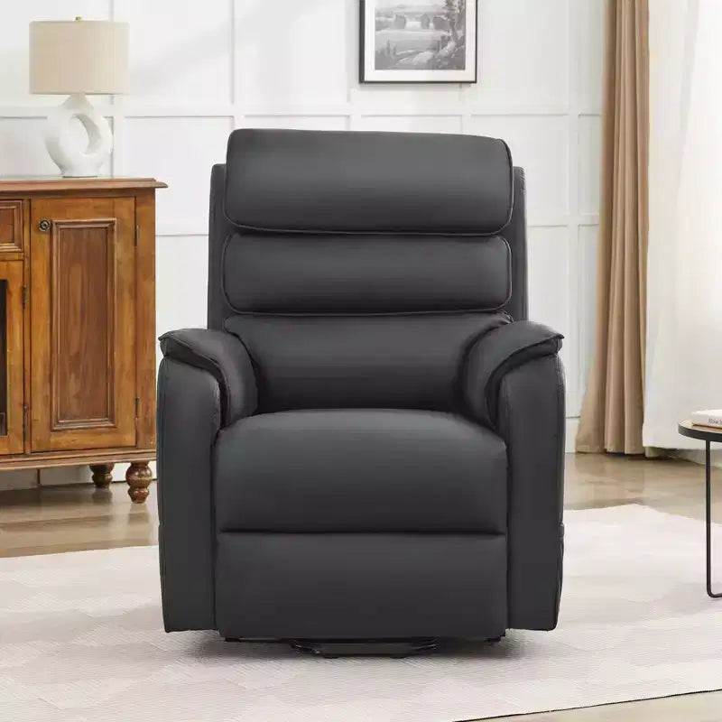 Fauteuil inclinable électrique en cuir PU Power Lift avec 2 poches latérales, fauteuil de massage releveur avec massage à 8 points