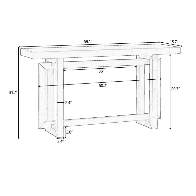 Console d'entrée triple rectangle