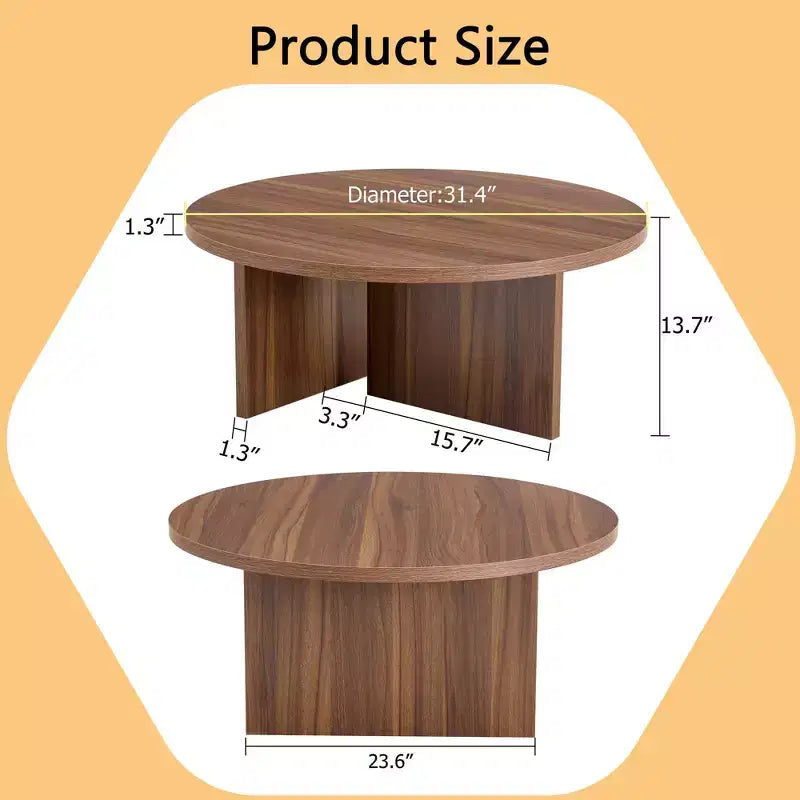 Table basse ronde noire en MDF polyvalente pour différents styles d'intérieur, alliant minimalisme moderne et charme nordique