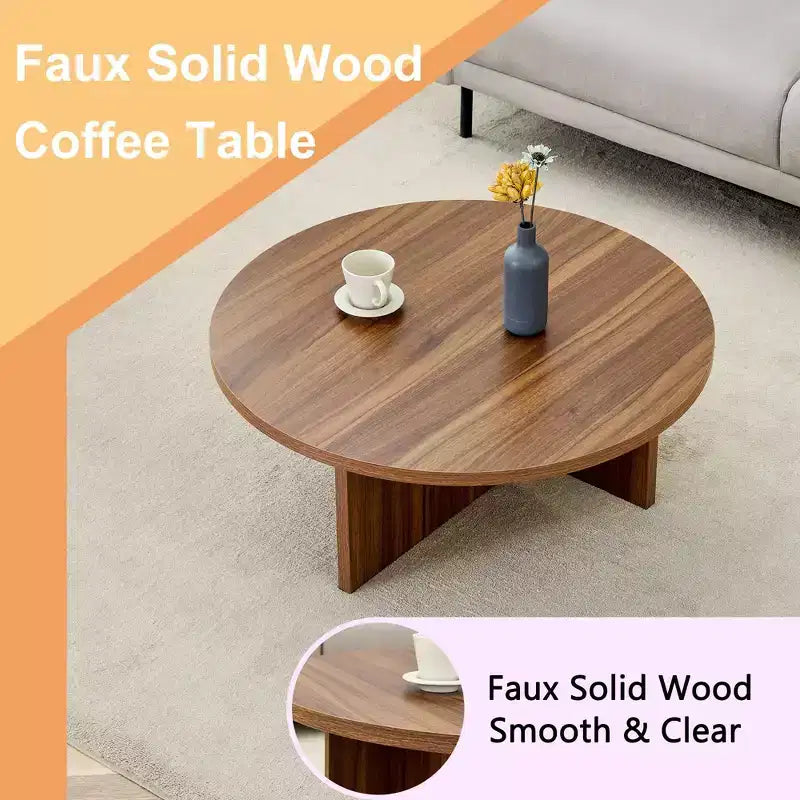 Table basse ronde noire en MDF polyvalente pour différents styles d'intérieur, alliant minimalisme moderne et charme nordique