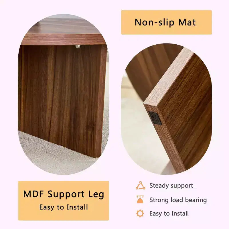 Table basse ronde noire en MDF polyvalente pour différents styles d'intérieur, alliant minimalisme moderne et charme nordique
