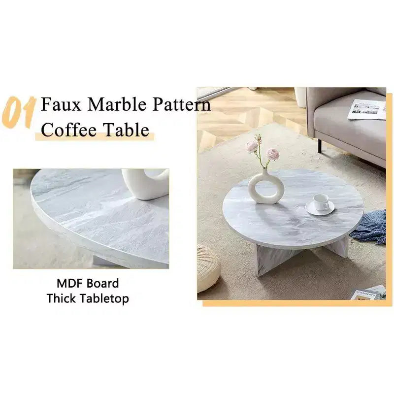 Table basse ronde noire en MDF polyvalente pour différents styles d'intérieur, alliant minimalisme moderne et charme nordique