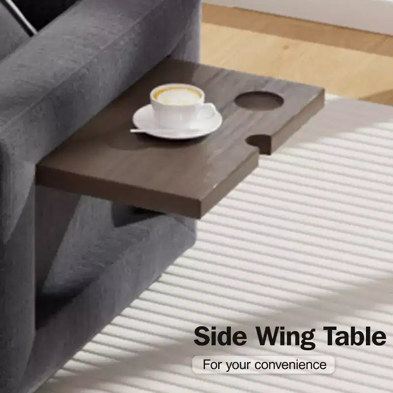 Canapé-lit modulaire sectionnel Dyonery 7 places avec lit gigogne/dossier inclinable/ports USB/siège de rangement, canapé d'angle en forme de L, assemblage sans outils
