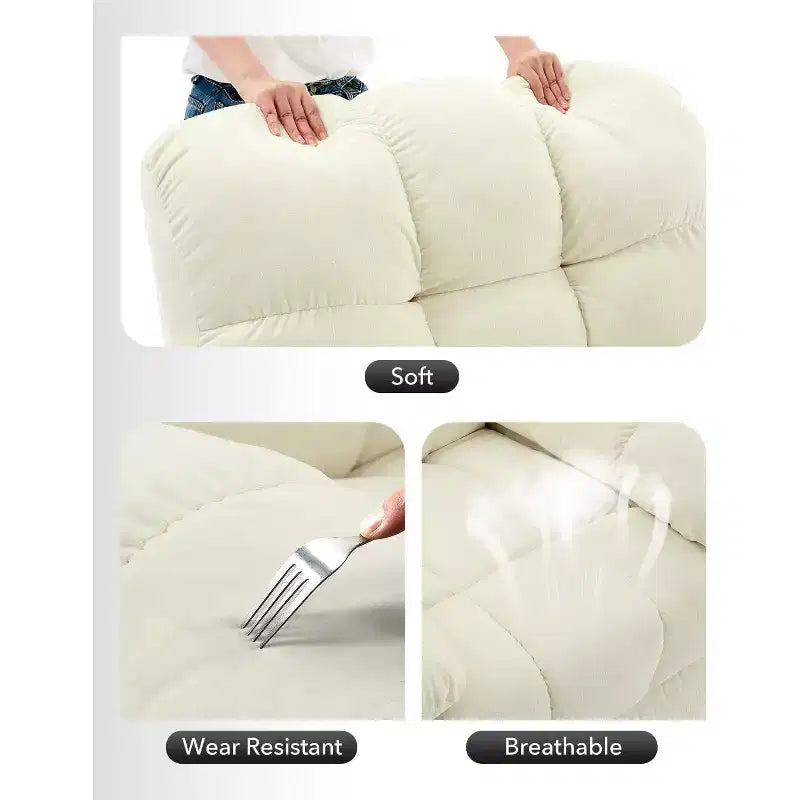 Fauteuil Inclinable à Bascule Acekool, Fauteuil Coulissant Rembourré Pivotant avec Assise Profonde et Poches Latérales pour Salon ou Chambre à Coucher