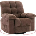 Fauteuil Inclinable à Bascule Acekool, Fauteuil Coulissant Rembourré Pivotant avec Assise Profonde et Poches Latérales pour Salon ou Chambre à Coucher