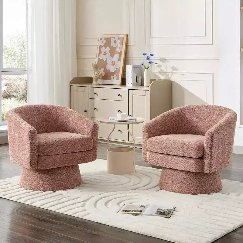 Fauteuil pivotant, Fauteuil de lecture pivotant en chenille à 360°, Fauteuil de salon moderne avec espace de rangement